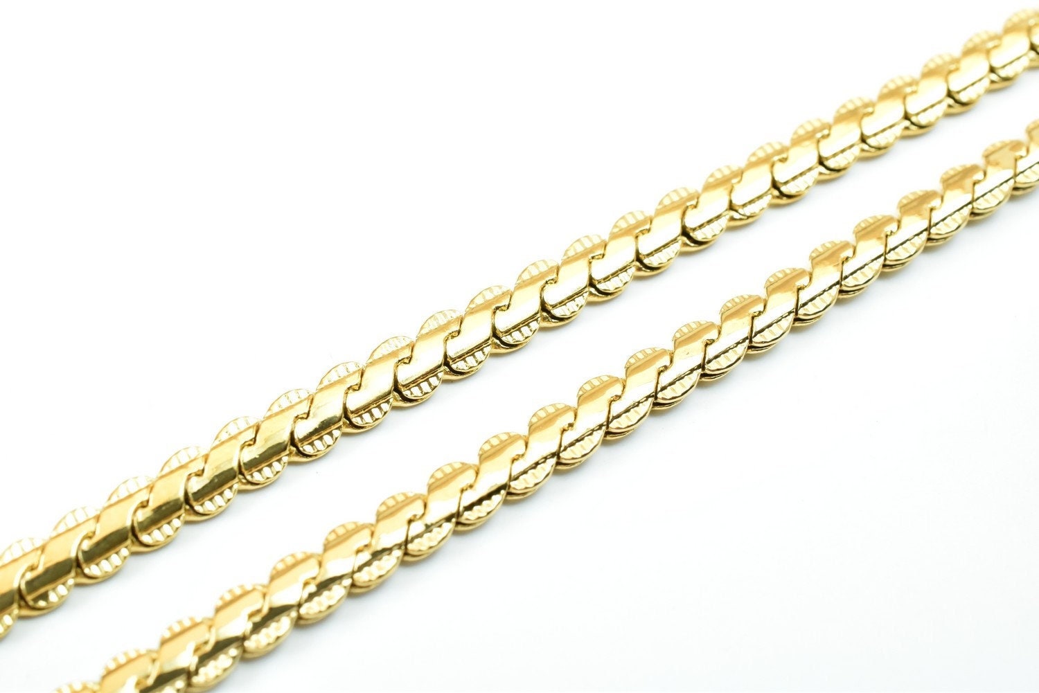 Herringbone 18k gold filled EP chain/diamond cut/serpentine chain 18"/20" width 3.8mm/4.8 findings for jewelry making cg426/cg426a