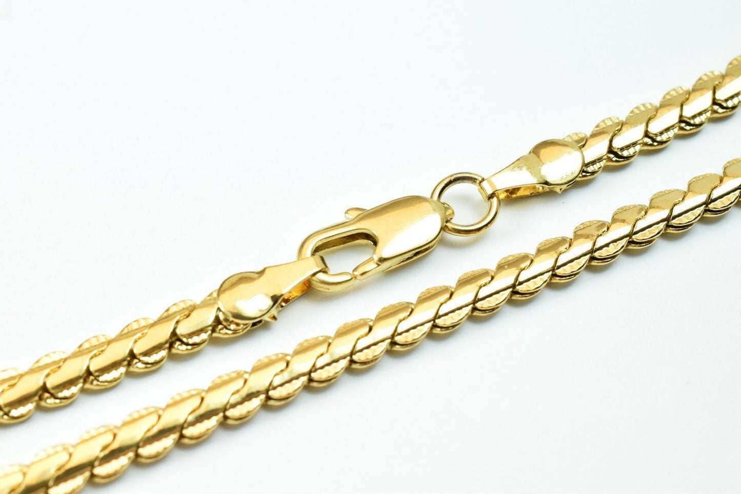 Herringbone 18k gold filled EP chain/diamond cut/serpentine chain 18"/20" width 3.8mm/4.8 findings for jewelry making cg426/cg426a