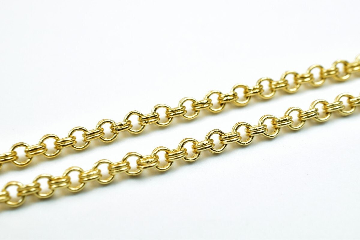 Gold filled EP chain 18kt gold filled size 17.5" long 2mm width 1mm thickness for jewelry making item #cg350