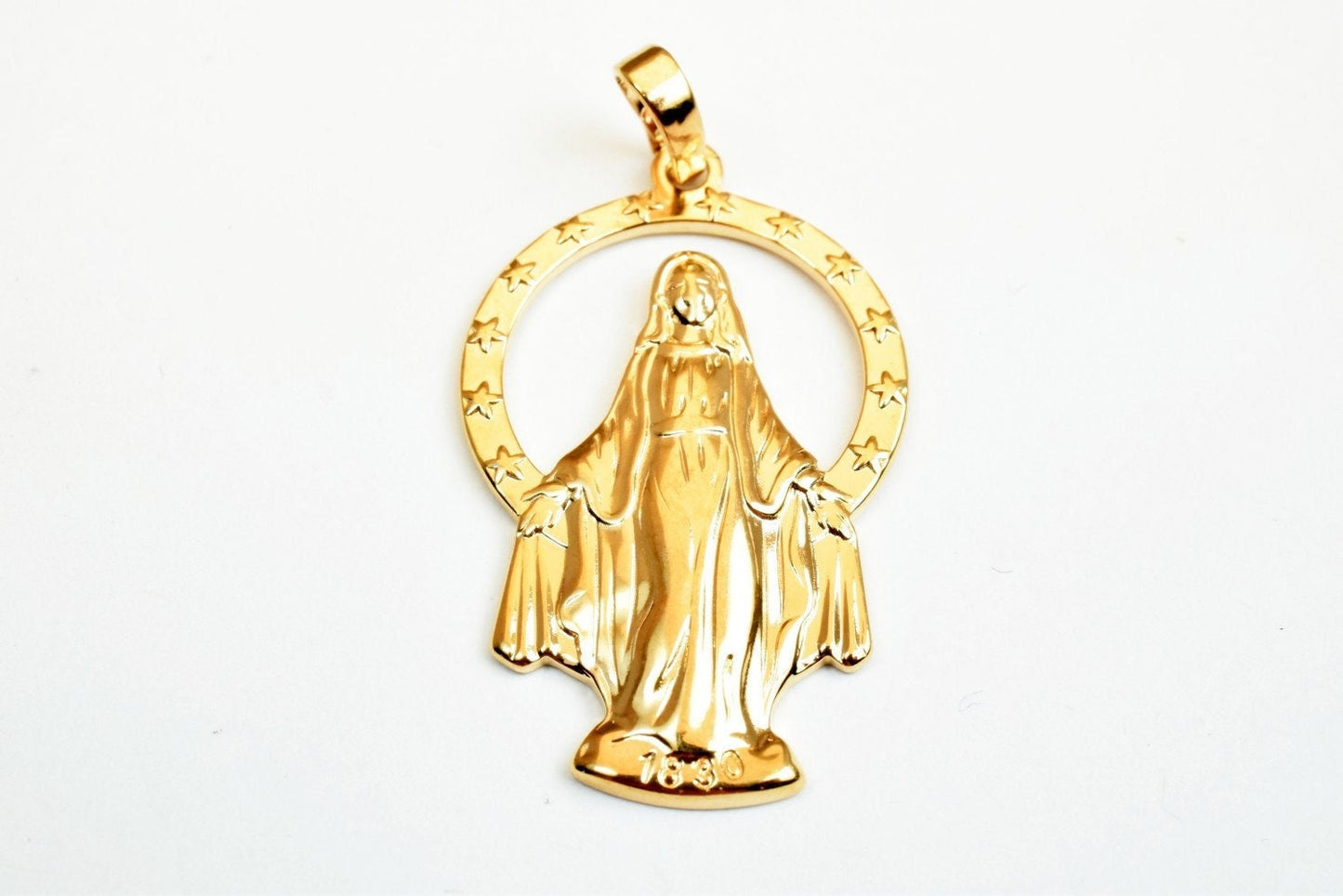 18k rose as as gold filled* tarnish resistant holy virgin mary pendant saint mary charm pendants size 36x22mm for jewelry making