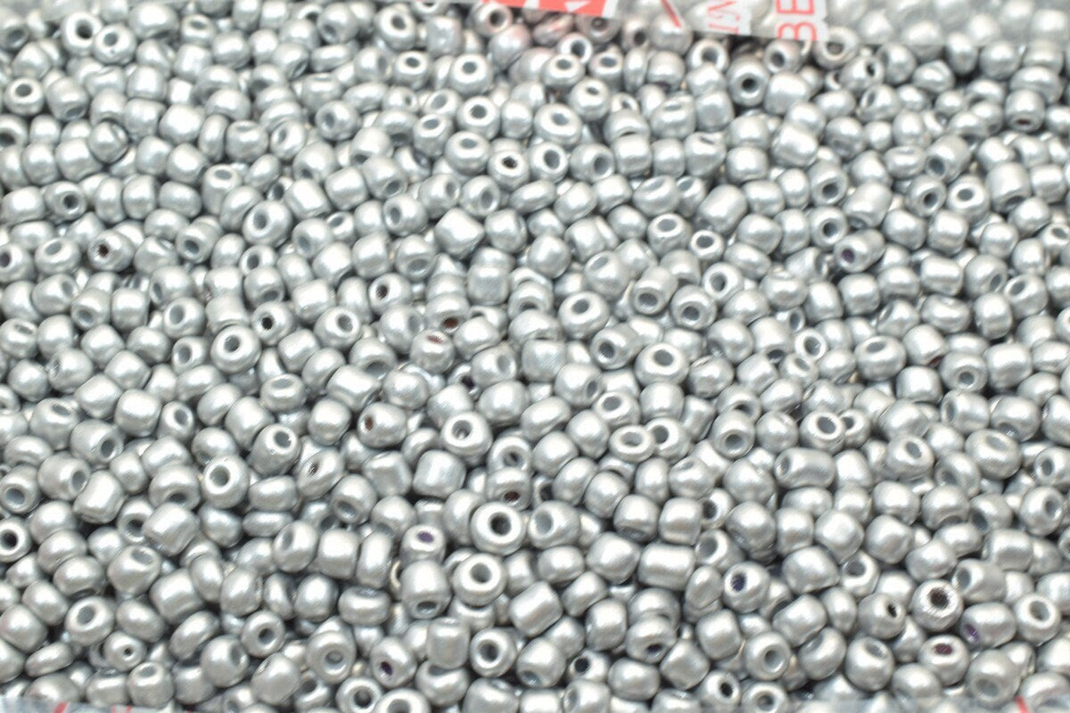 Silver glass seed beads sizes 8.0/6.0 sold by 1 lb/ pound size 8/0, 6/0