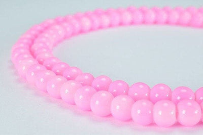 Pink glass beads round 6mm shine round beads for jewelry making item#789222045791