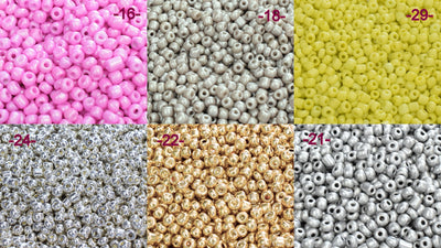 Glass Seed Beads Size 6/0 Sale by Pound Solid Color Jewelry Making High Quality Color and Cut 6 Different Colors Approximate 3mm-4mm