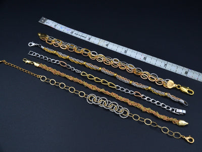 Women's Gold Bracelet Cuban/Curb/ Link Chain With Multi colors Gold/Rose Gold/White Gold bohemian Bling for Jewelry Making tarnish resistant