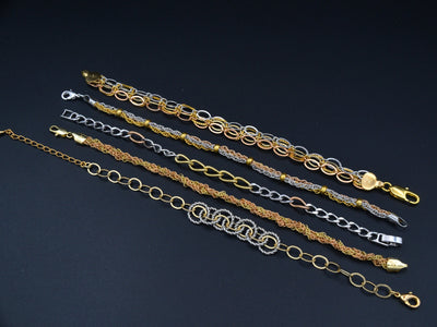 Women's Gold Bracelet Cuban/Curb/ Link Chain With Multi colors Gold/Rose Gold/White Gold bohemian Bling for Jewelry Making tarnish resistant