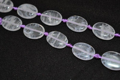 12x15mm Crystal Clear Quartz Line Stone Beads